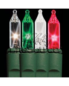 4&quot; Spacing, 100 Light Traditional Mini Lights on Green Wire