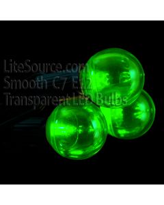 G30 Green LED Replacement Bulb E12 Base - Transparent Style