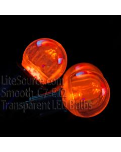 G30 Orange LED Replacement Bulb E12 Base - Transparent Style