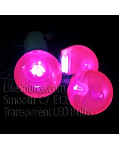 G30 Pink LED Replacement Bulb E12 Base - Transparent Style