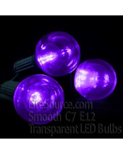 G30 Purple LED Replacement Bulb E12 Base - Transparent Style
