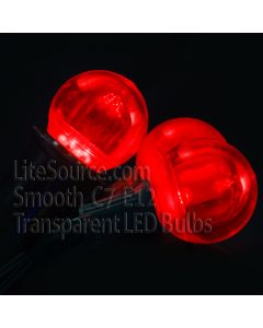 G30 Red LED Replacement Bulb E12 Base - Transparent Style