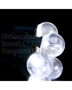 G30 White LED Replacement Bulb E12 Base - Transparent Style