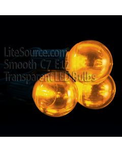 G30 Yellow LED Replacement Bulb E12 Base - Transparent Style