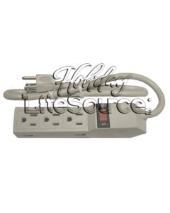 6-Outlet Safety Power Strip, White