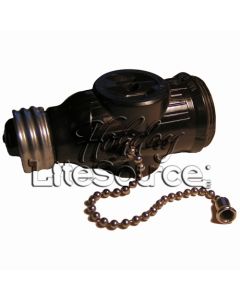 Lamp Holder Adapter, With Chain, Brown