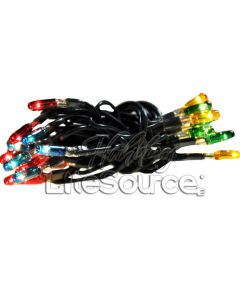 50 Multi Mini Lights on Green Wire