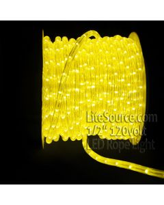 Yellow LED Rope Light - 1/2 inch 120v
