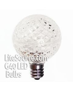 G40 Sun Warm White LED Replacement Bulbs Candelabra E12 Faceted Style