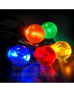 G30 Multi LED Replacement Bulb E12 Base - Transparent Style