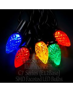 Illuminance™ C7 Series Multi SMD LED Faceted Retrofit Replacement Bulb Candelabra Base