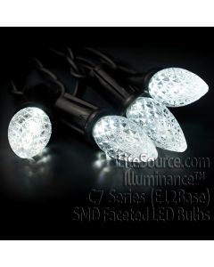 Illuminance™ C7 Series Cool White  SMD LED Faceted Retrofit Replacement Bulb Candelabra Base