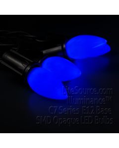 Illuminance™ Opaque Smooth C7 Series Blue SMD LED Retrofit Replacement Bulb Candelabra Base E12