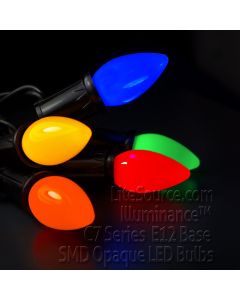 Illuminance™ Opaque Smooth C7 Series Multi SMD LED Retrofit Replacement Bulb Candelabra Base E12