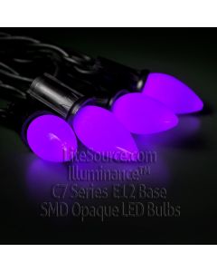 Illuminance™ Opaque Smooth C7 Series Purple SMD LED Retrofit Replacement Bulb Candelabra Base E12