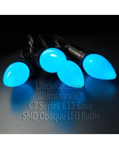 Illuminance™ Opaque Smooth C7 Series Teal SMD LED Retrofit Replacement Bulb Candelabra Base E12