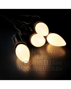 Illuminance™ Opaque Smooth C7 Series Warm White SMD LED Retrofit Replacement Bulb Candelabra Base E12
