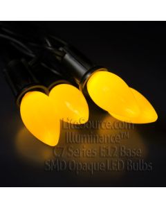 Illuminance™ Opaque Smooth C7 Series Yellow SMD LED Retrofit Replacement Bulb Candelabra Base E12