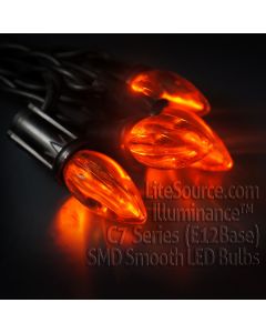 Illuminance™ C7 Series Orange SMD LED Smooth Retrofit Replacement Bulb Candelabra Base