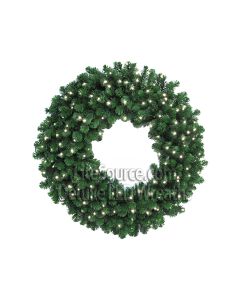48&quot; Prelit Deluxe Oregon Fir Christmas Wreath with Natural Pure White LED Lights