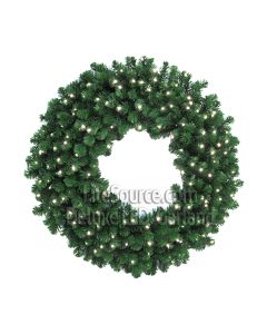 60&quot; Prelit Deluxe Oregon Fir Christmas Wreath with Natural Pure White LED Lights