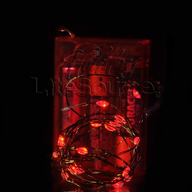 Red Battery Light Set - LED, Bare Wire