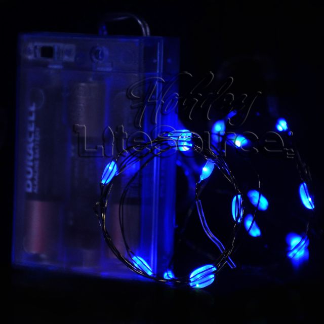 Blue Battery Light Set - LED, Bare Wire