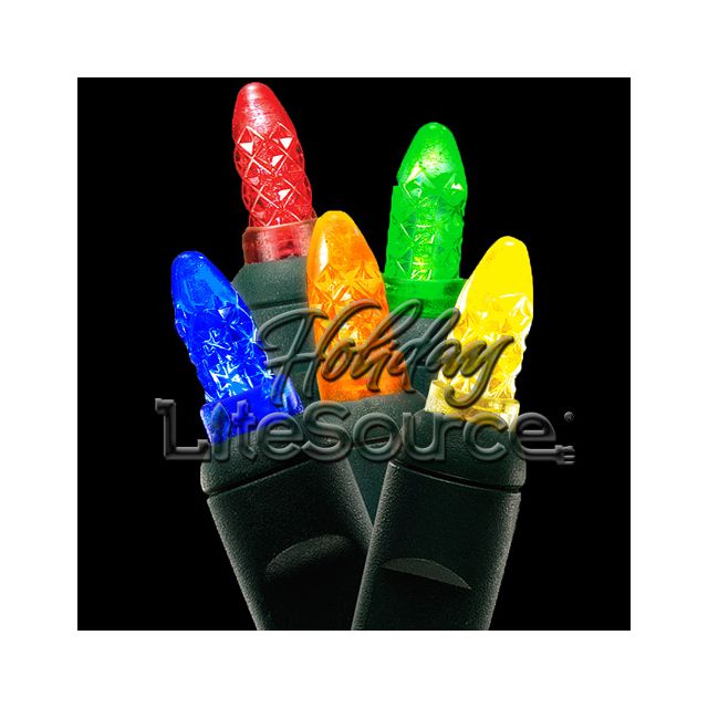 Multi Short Mini Ice Battery Light Set - LED, Green Wire