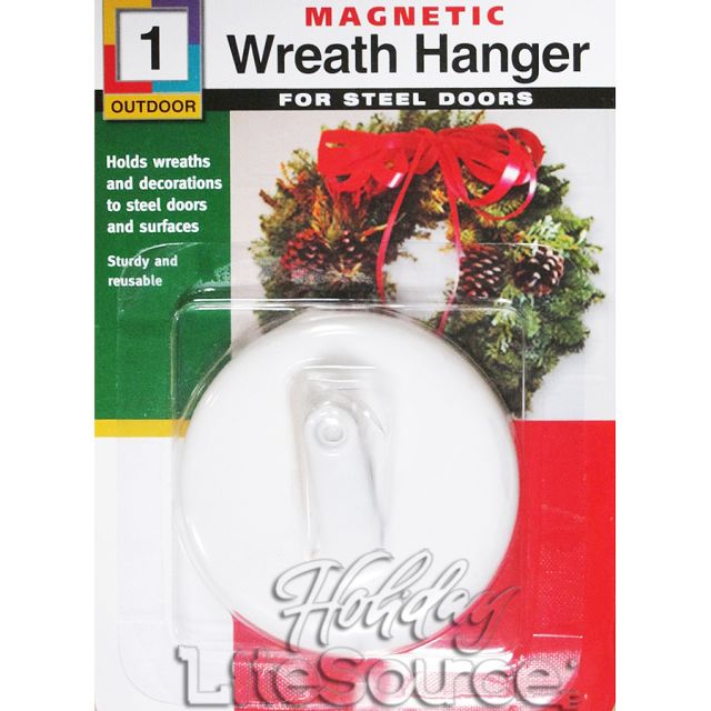 White Magnetic Wreath Hanger