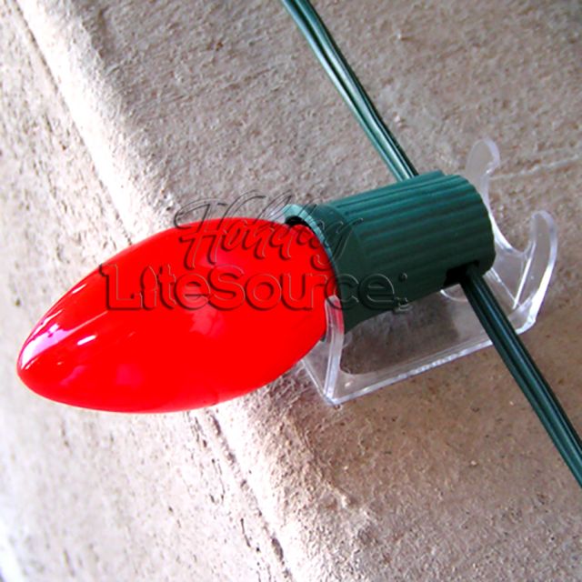 Combo C Clip; Christmas Light Flat Surface Clip, 2000 Count