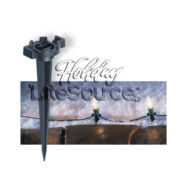 5 1/2&quot; Black Universal Light Stake