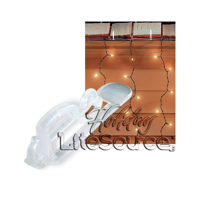 Icicle Light Clip; Christmas Light Shingle Gutter Clip, 500 Count