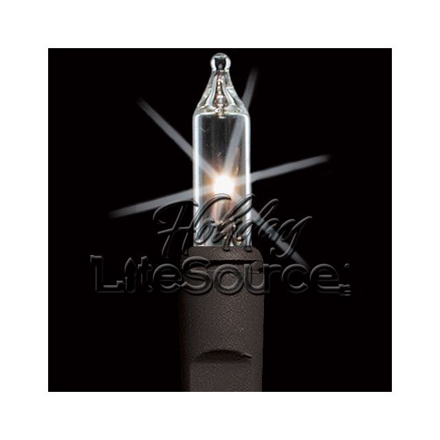 4&quot; Spacing, 100 Light Clear Mini Lights on Black Wire