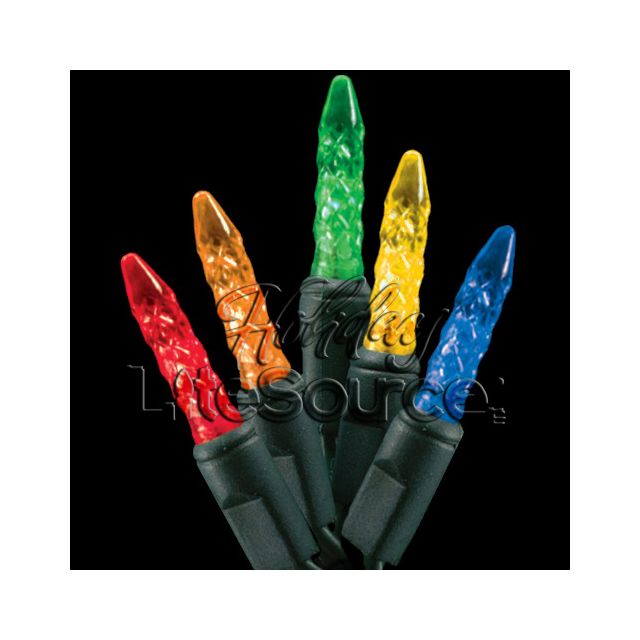 Multi Colored Mini Ice Battery Light Set - LED, Green Wire