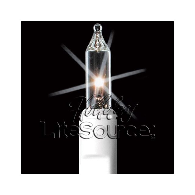 6&quot; Spacing, 100 Light Clear Mini Lights on White Wire