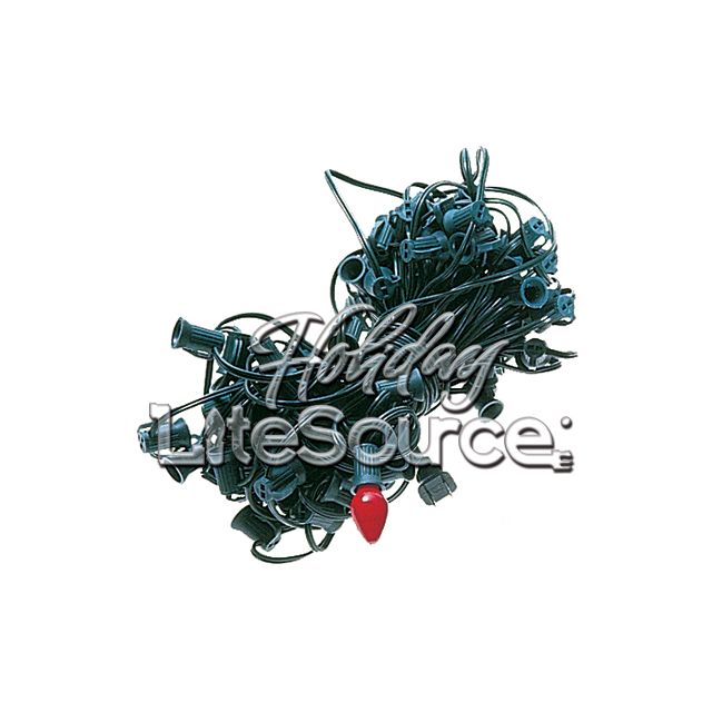 50&#039; C7 Stringer Green Wire with 50 Sockets; SPT-1