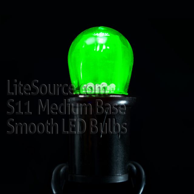 Green Transparent Marquee Sign LED Retrofit E26 S11 Transparent Bulbs - LiteSource.com
