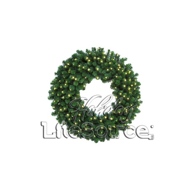 36&quot; Prelit LED Deluxe Oregon Fir Christmas Wreath