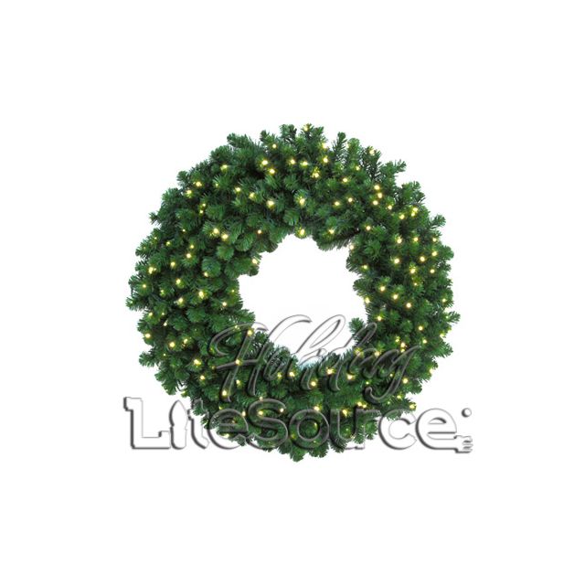 48&quot; Prelit LED Deluxe Oregon Fir Christmas Wreath