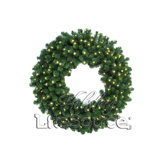 60" Prelit LED Deluxe Oregon Fir Christmas Wreath