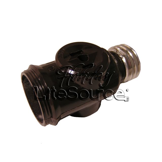 Lamp Holder Adapter, No Chain, Brown
