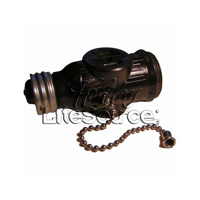 Lamp Holder Adapter, With Chain, Brown