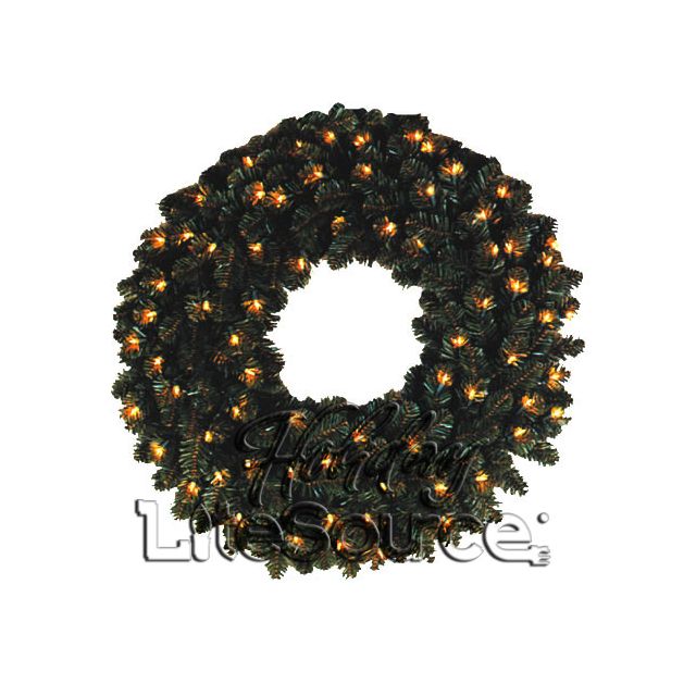 Incandescent 36&quot; Prelit Deluxe Oregon Fir Christmas Wreath