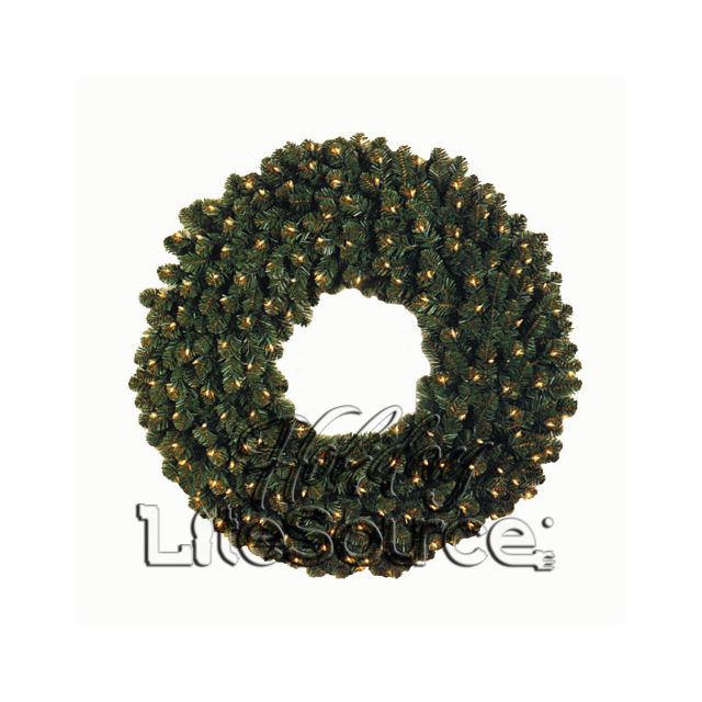 Incandescent 48&quot; Prelit Deluxe Oregon Fir Christmas Wreath