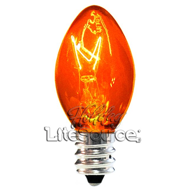 Orange Replacement Bulbs C7 7W Candelabra Style