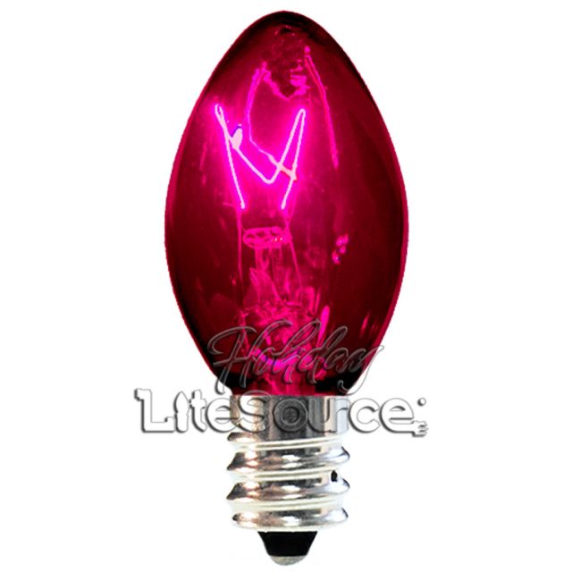 Purple Replacement Bulbs C7 7W Candelabra Style