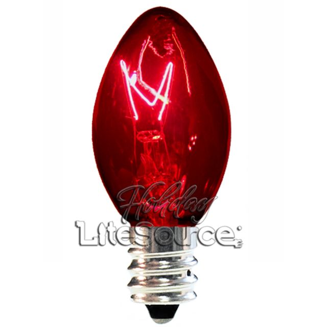 Red Replacement Bulbs C7 7W Candelabra Style