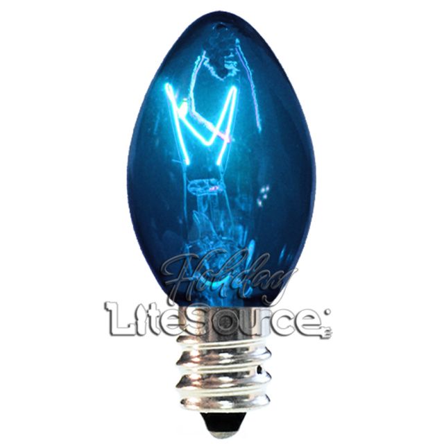 Teal Replacement Bulbs C7 7W Candelabra Style