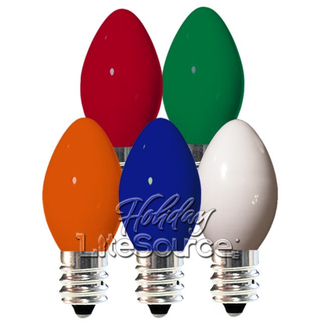 Multi Replacement Bulbs  C7 Candelabra Ceramic Style