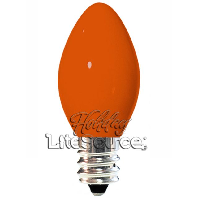 Orange Replacement Bulbs  C7 Candelabra Ceramic Style
